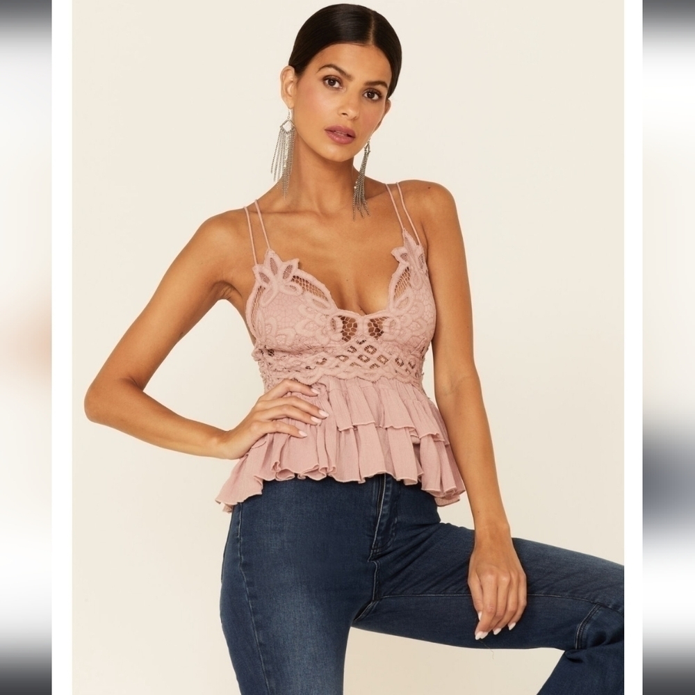 Free People Intimately Adella Cami in Dusty Mauve•XS